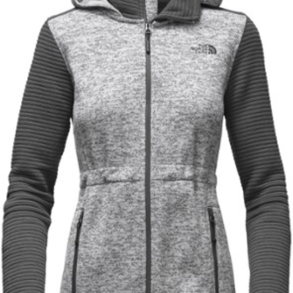 The North Face Gray and Black Hooded Jacket